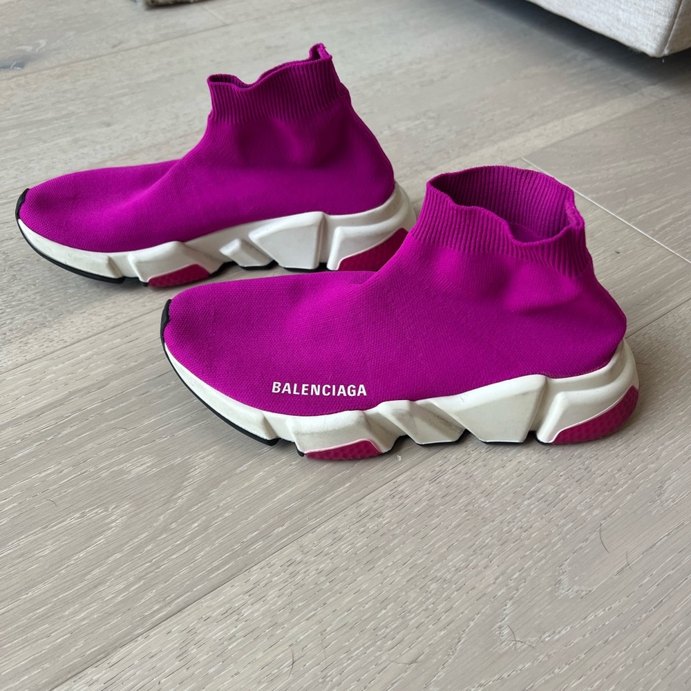 Balenciaga Purple Speed Trainer Sock